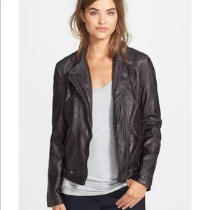 Our from the Kloth distressed faux leather jacket